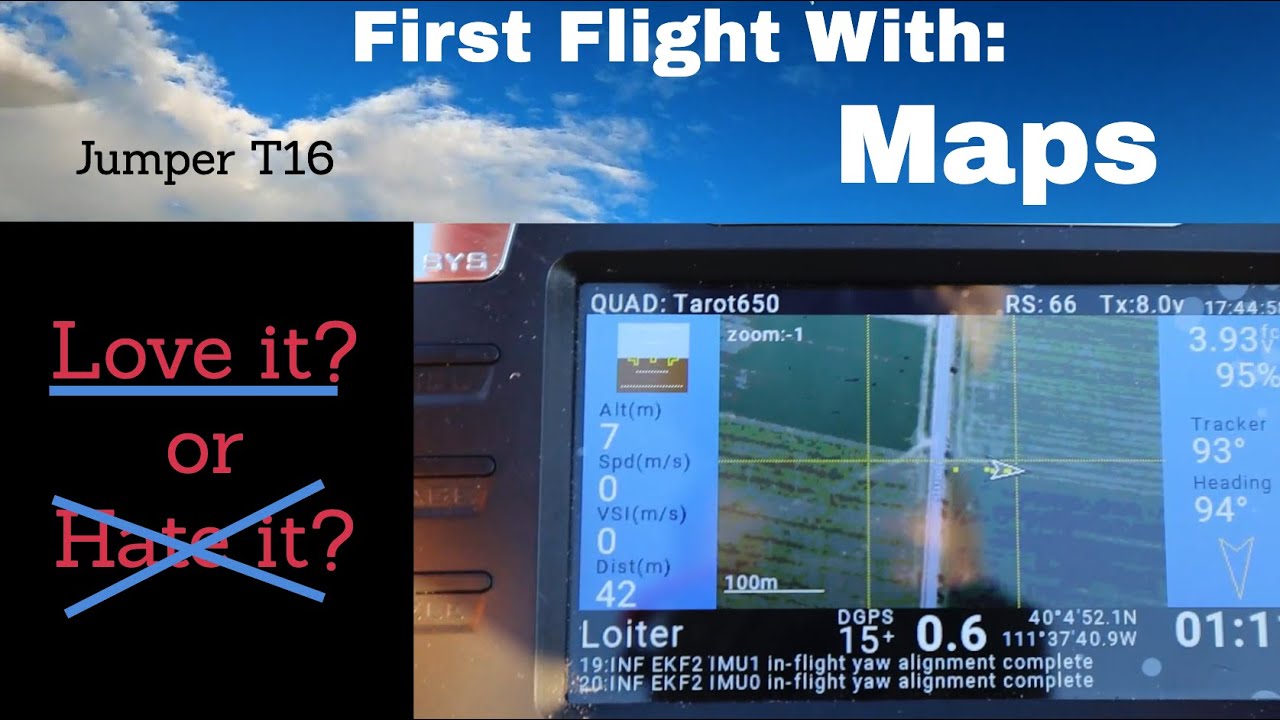 Telemetry Maps FIRST FLIGHT... How was it?(yaapu telemetry on Jumper T16)