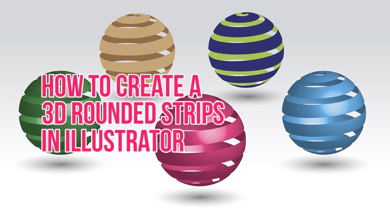 How can draw 3d Rounded Stripes in Adobe Illustrator