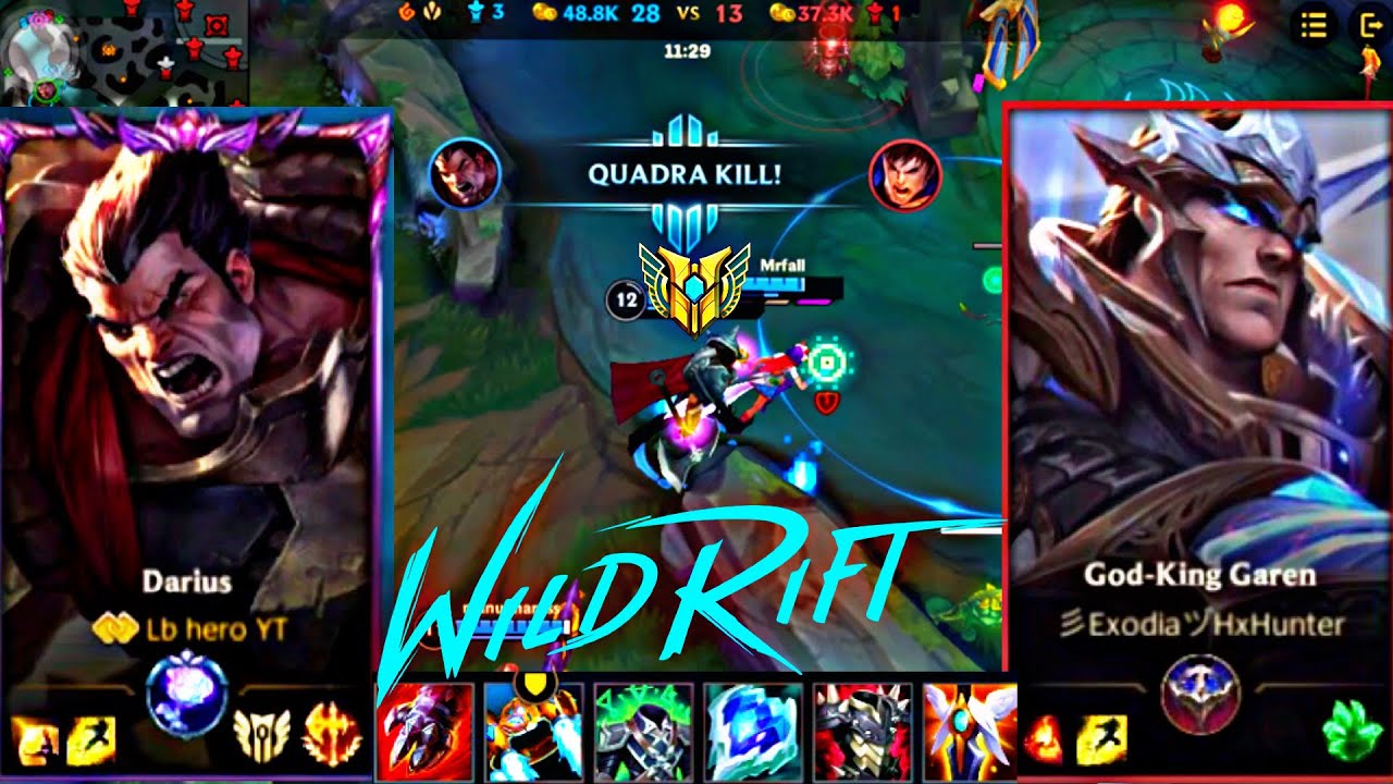 DARIUS VS GOD-KING GAREN HIS TRY TO COUNTER MY CHAMPION (NEW BUILD) gameplay