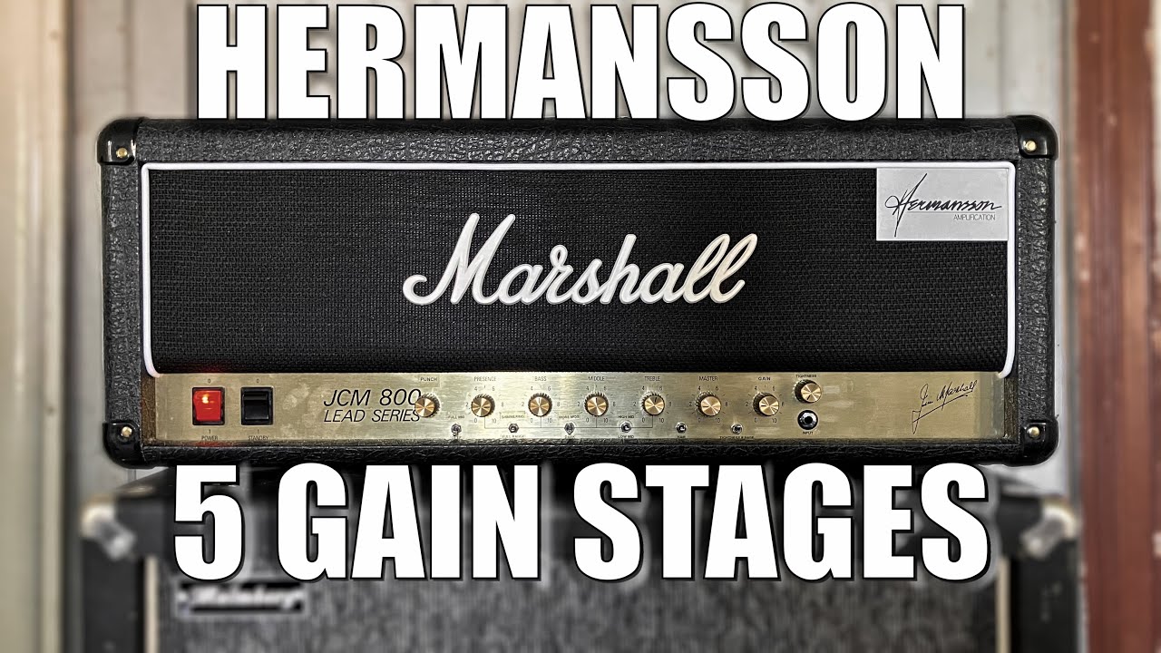 Marshall JCM 800 2203 with Hermansson 5 gain stages circuit