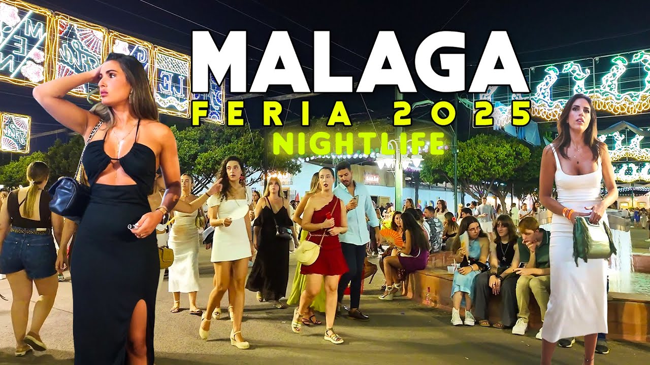 NIGHTLIFE FERIA DE MÁLAGA REAL 2025 Malaga City Spain Fun Summer August Fair | Andalucía [4K]