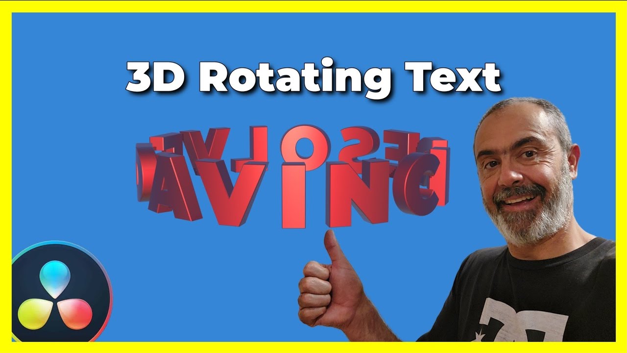 How to bend and rotate 3D text in Davinci Resolve