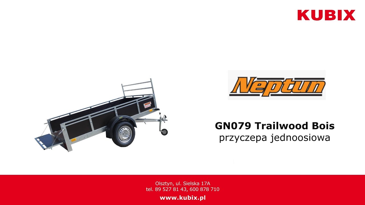 GN079 Trailwood Bois Neptun przyczepa jednoosiowa o DMC 750kg
