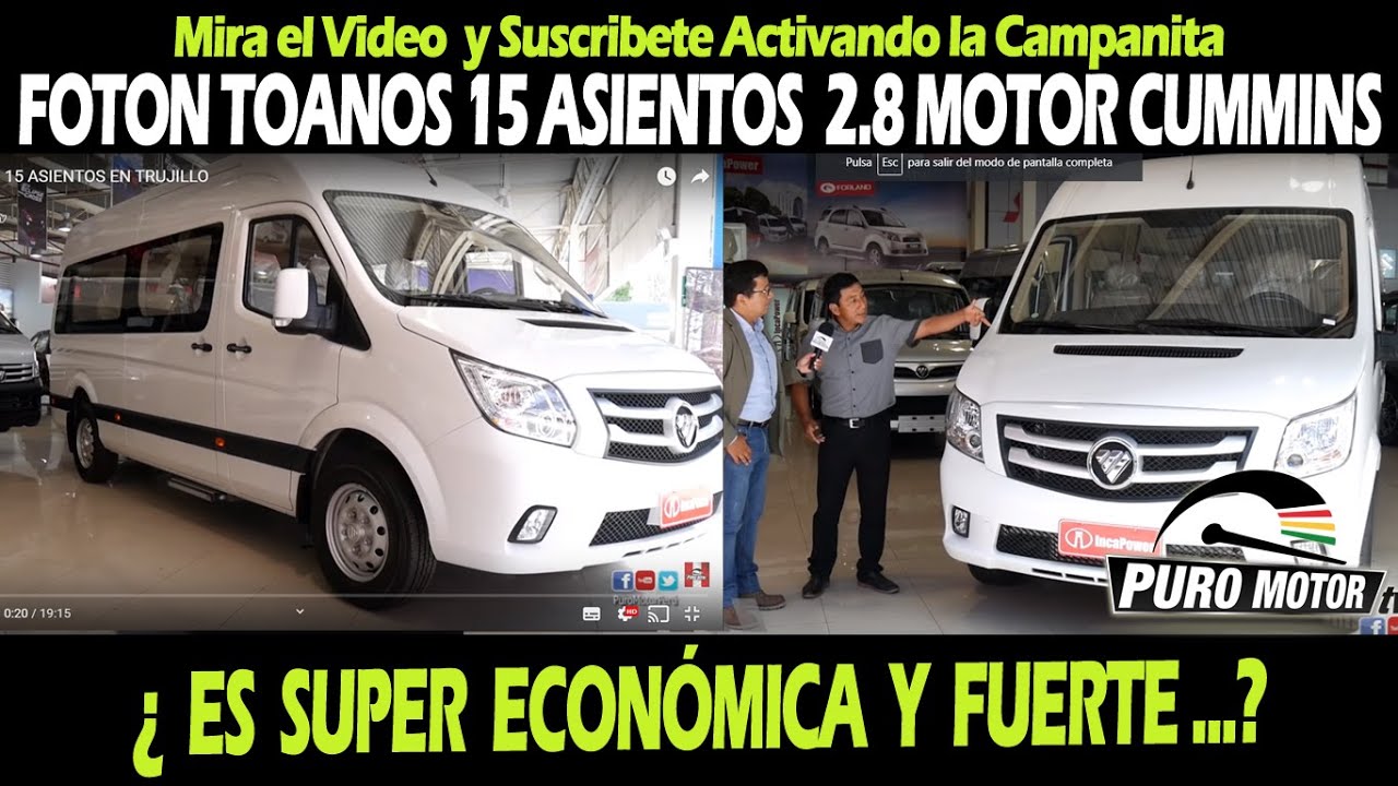 FOTON TOANO 15 ASIENTOS EN TRUJILLO TRUJILLO: 995 310 236  LIMA: 953 627 215