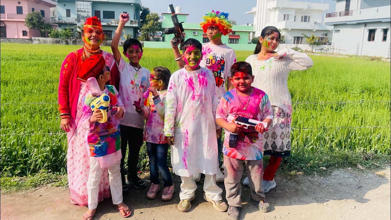 Happy Holi all…. #familyfestivities #funndmasti #holicelebrationvlog #colourfestival #holihappiness
