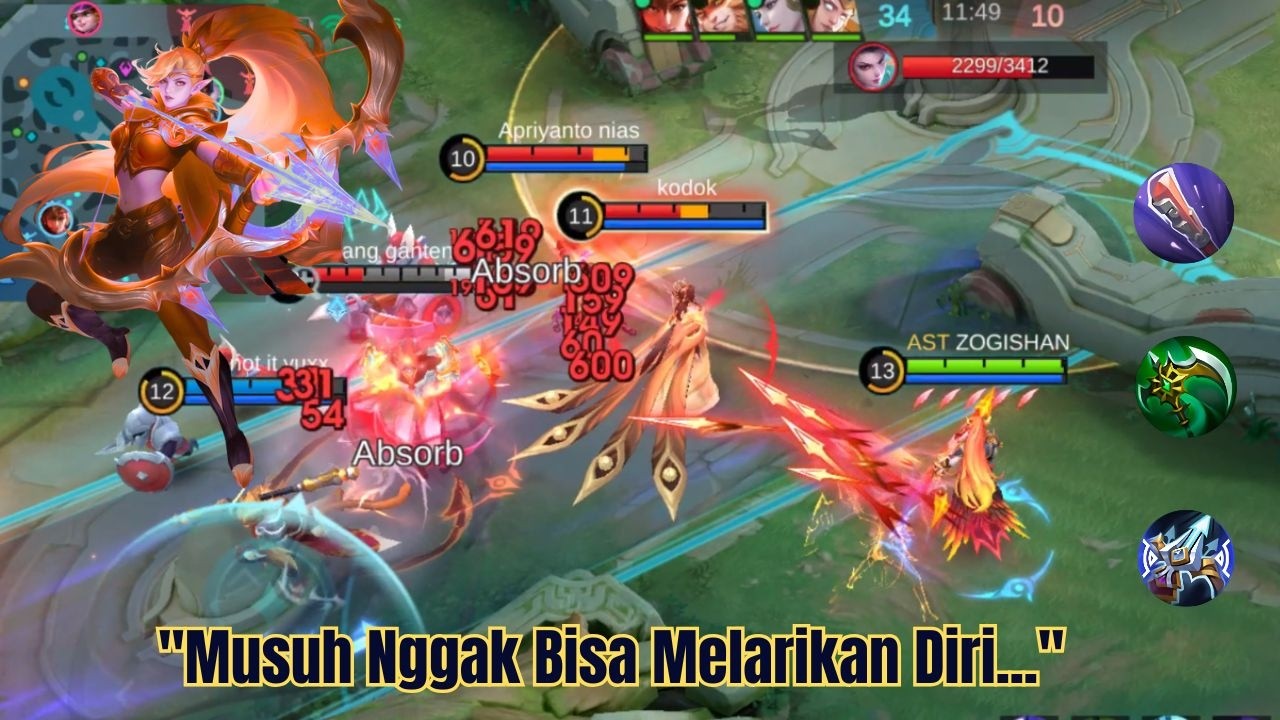 Cobain miya pakai golden staff - Musuh Nggak bisa lari...