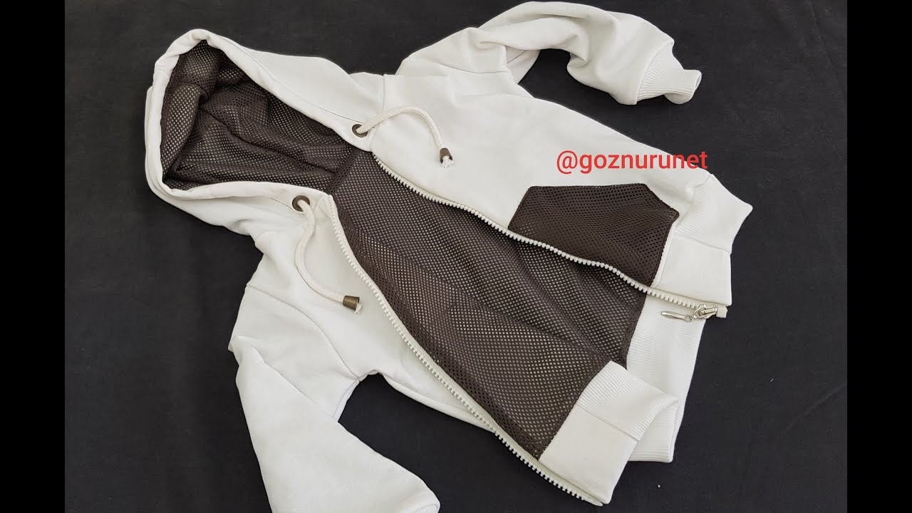 1 yaş kapüşonlu sweatshirt kesimi ve dikimi