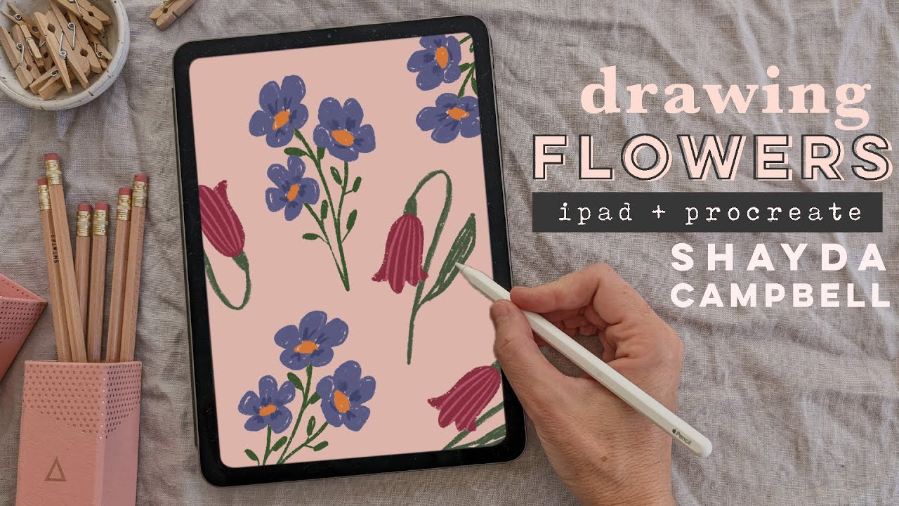 Как рисовать цветы в Procreate | Урок по иллюстрации на iPad