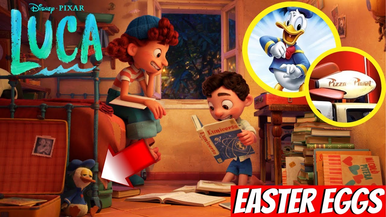 25 Easter Eggs YOU Missed In Pixar Luca + Pizza Planet Truck Location And DISNEY References