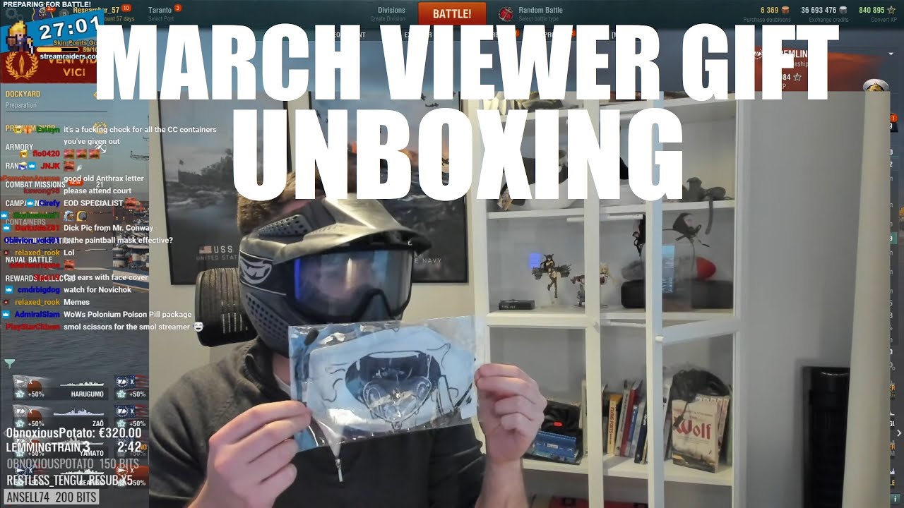 March Viewer Gift Unboxing - Chat Scares Me