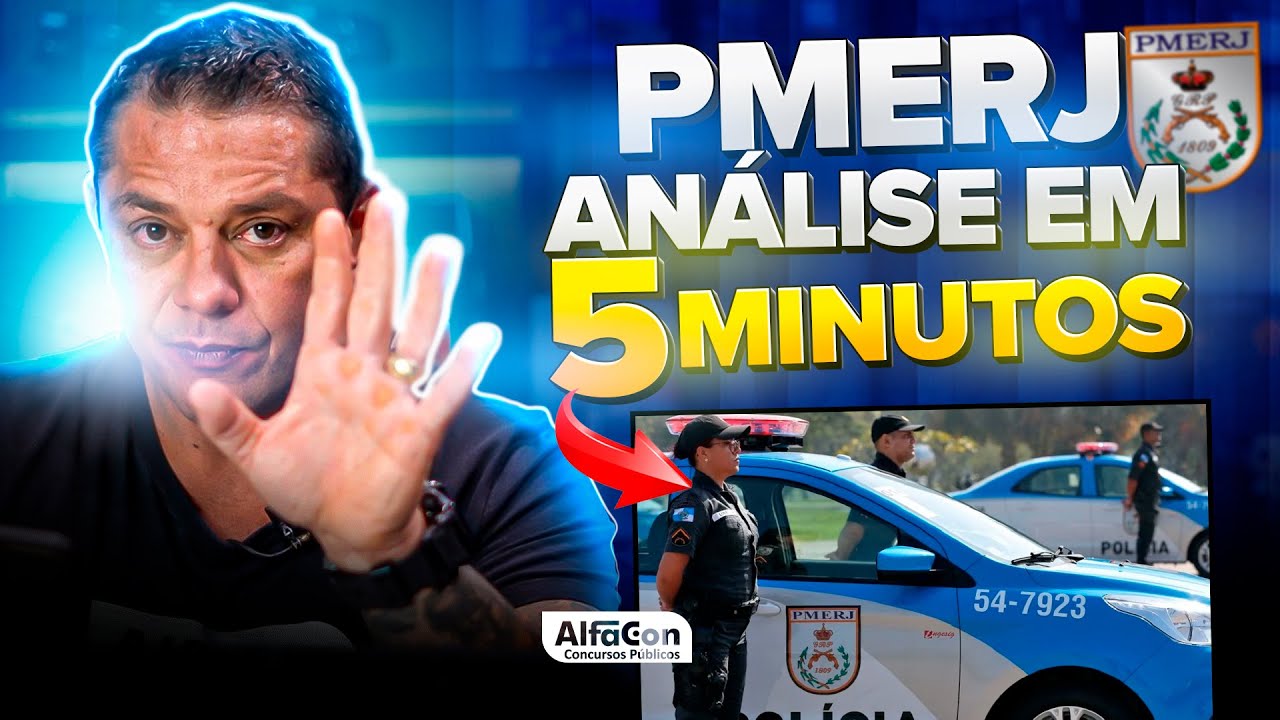 Concurso PMERJ 2023 - An&aacute;lise do edital em 5 minutos com Evandro Guedes - AlfaCon