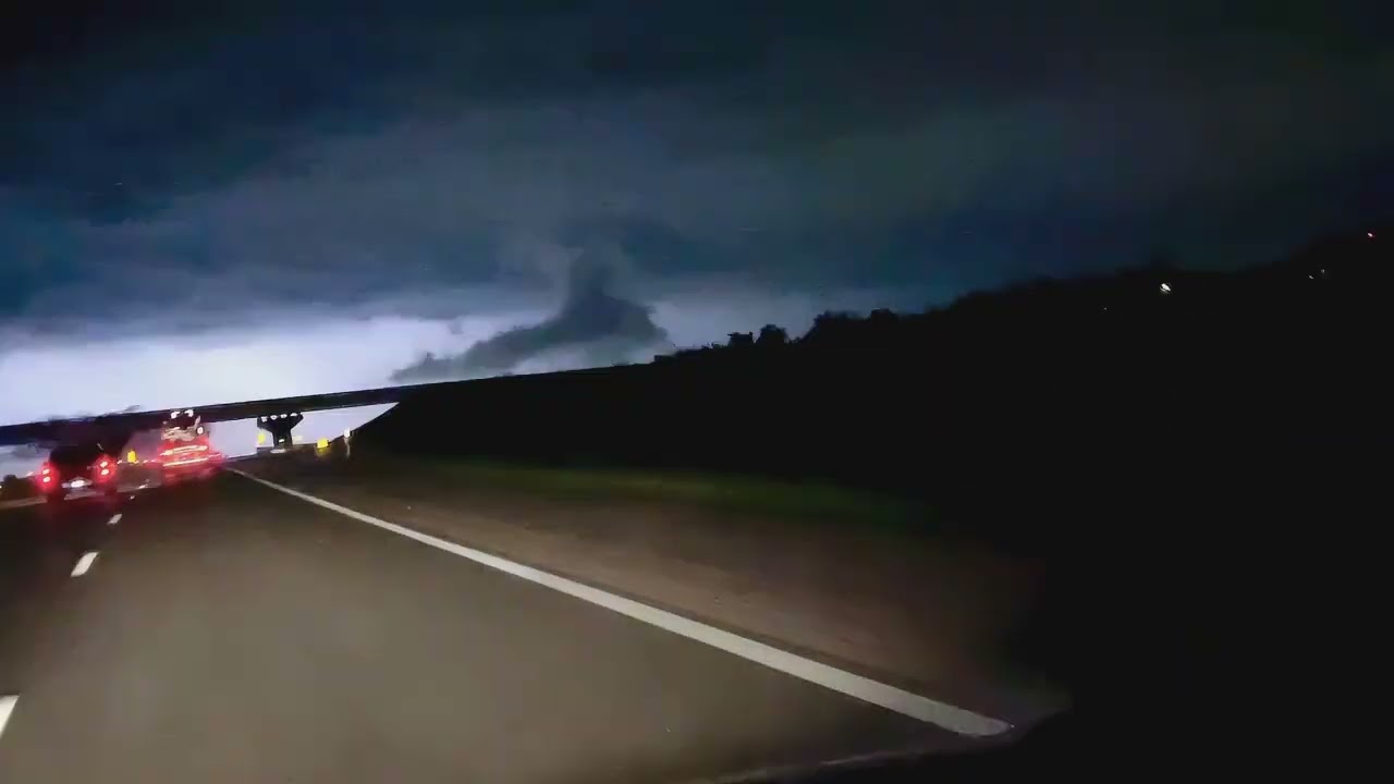 Night Time Tornado near Shawnee OK