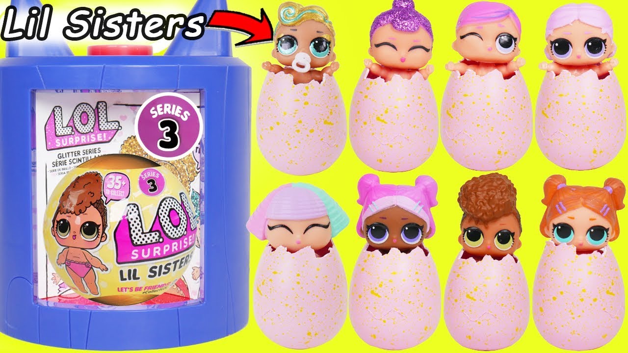 LOL Surprise Dolls Lil Sisters in Hatchimals Eggs