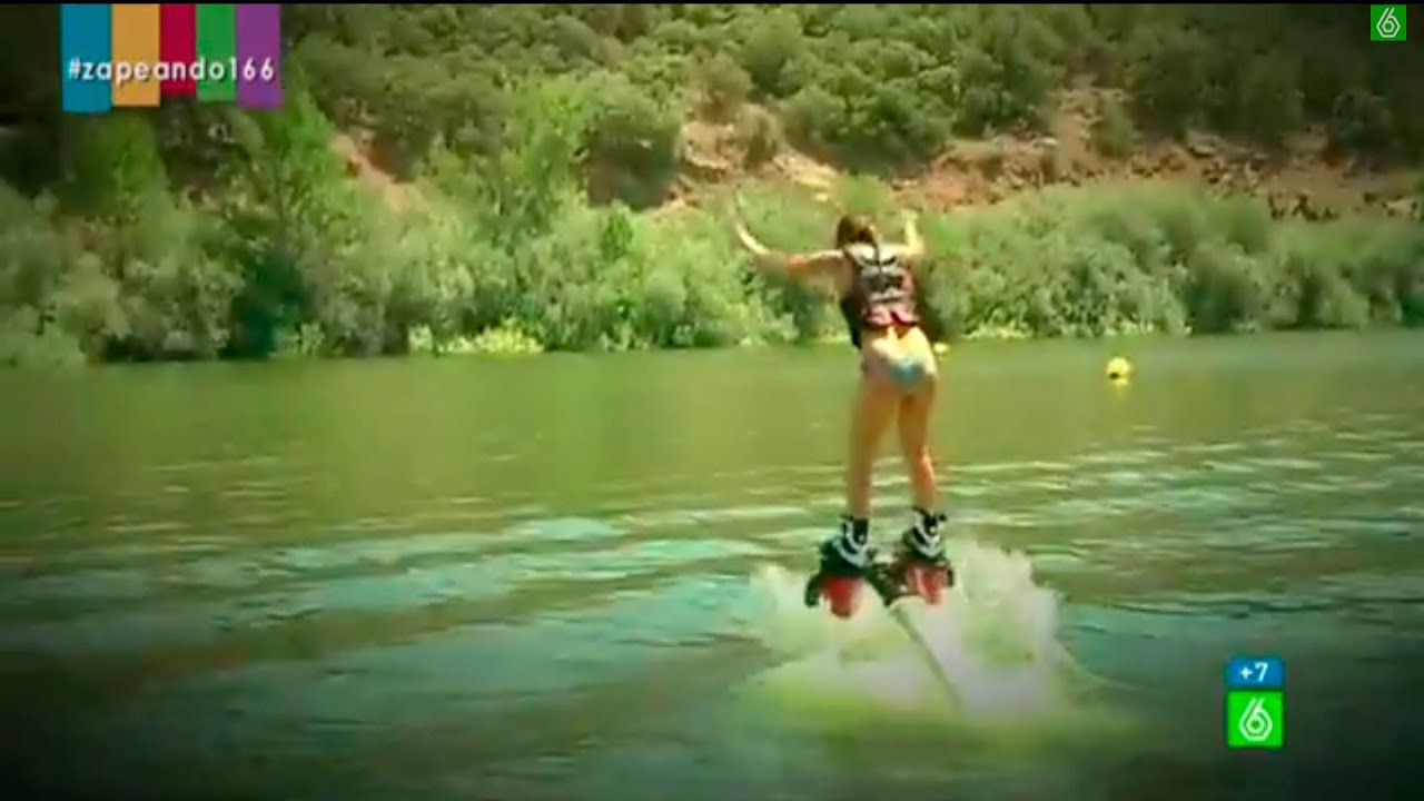 Cristina Pedroche se atreve con el flyboard - Zapeando