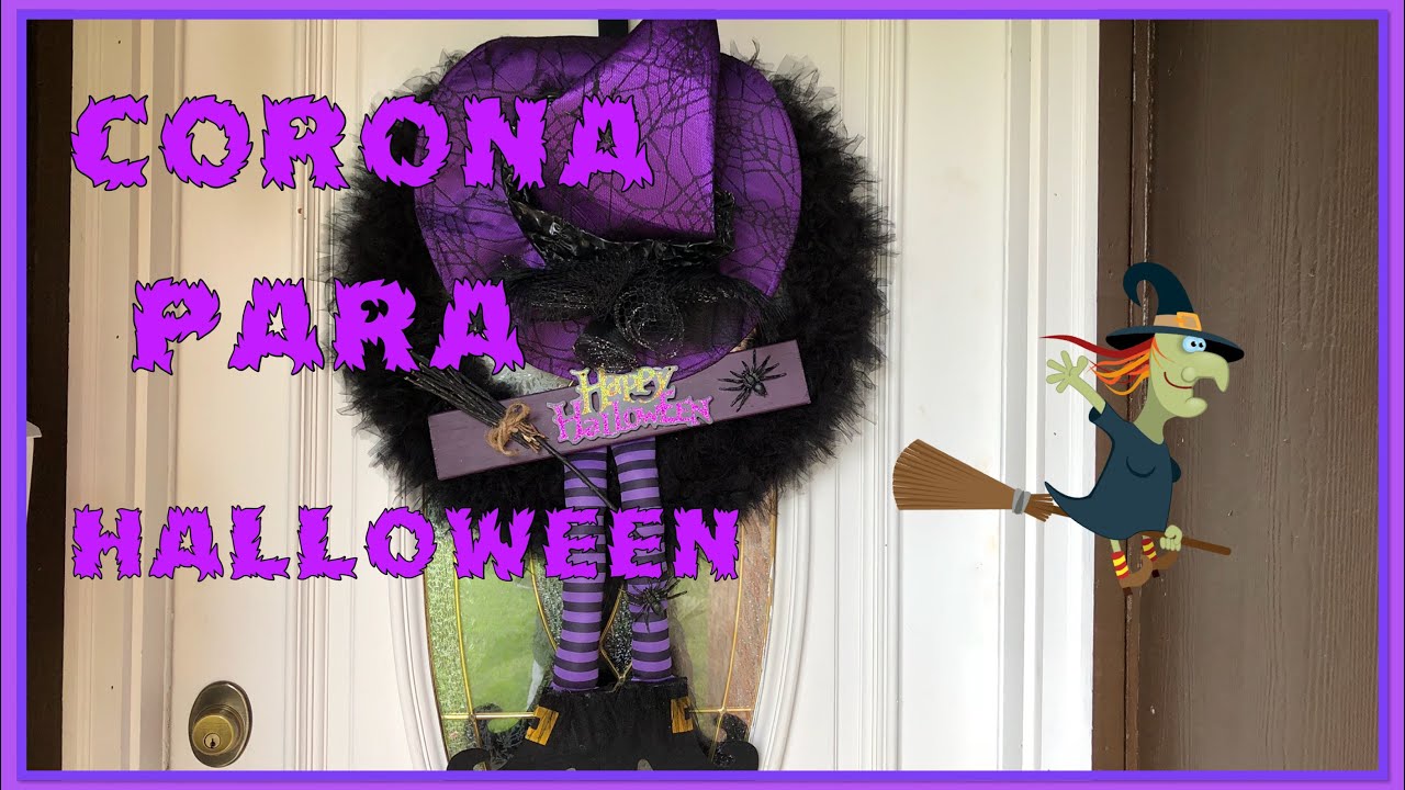 Corona de tul para Halloween 🎃