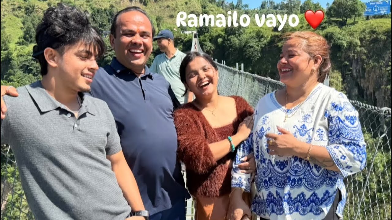Ghumera farkiyo Pokhara tira  #goldenbridge  #beni #bindabasinimandir #Shreyapoudelvlog
