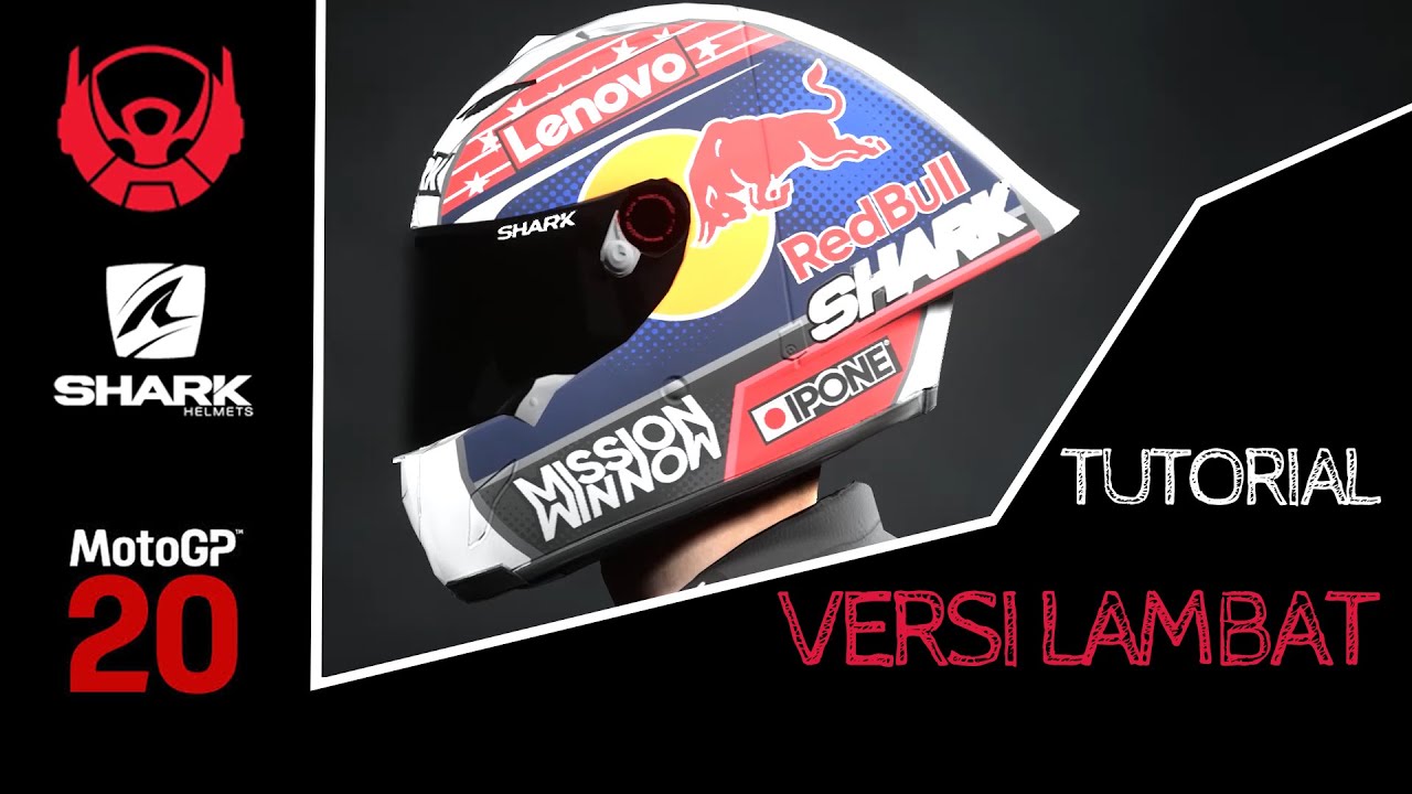 Tutorial Helm editor SHARK #motogp20 !!! slow version