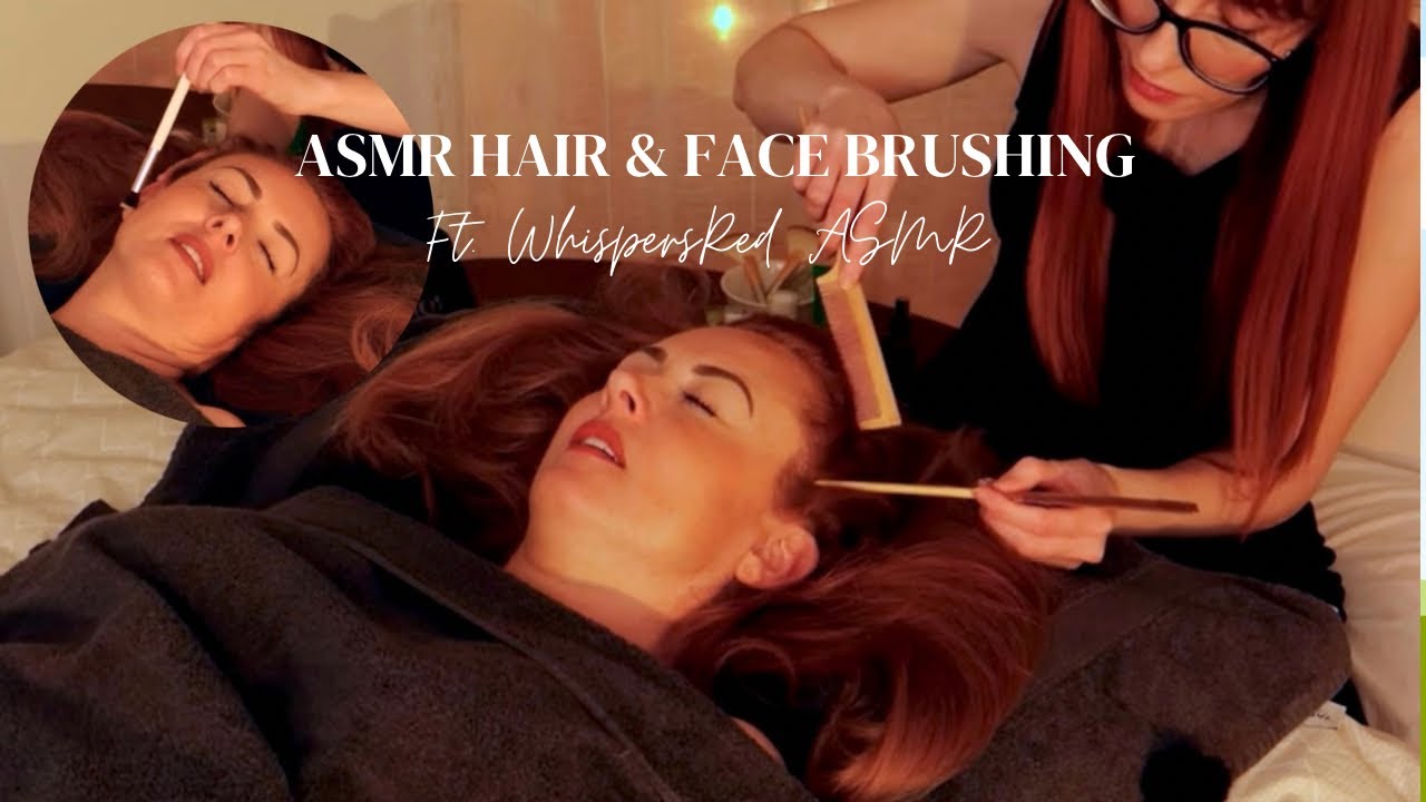ASMR SPA For ​⁠@WhispersRedASMR Hair & face brushing & gentle massage for sleep soft spoken~ music
