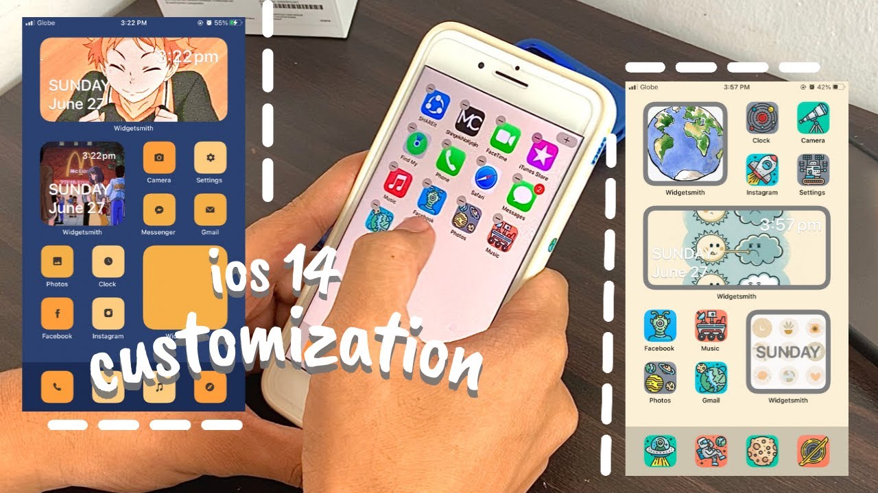 Aesthetic iPhone home screen layout and customization || iOS 14 custom layout + tutorial!
