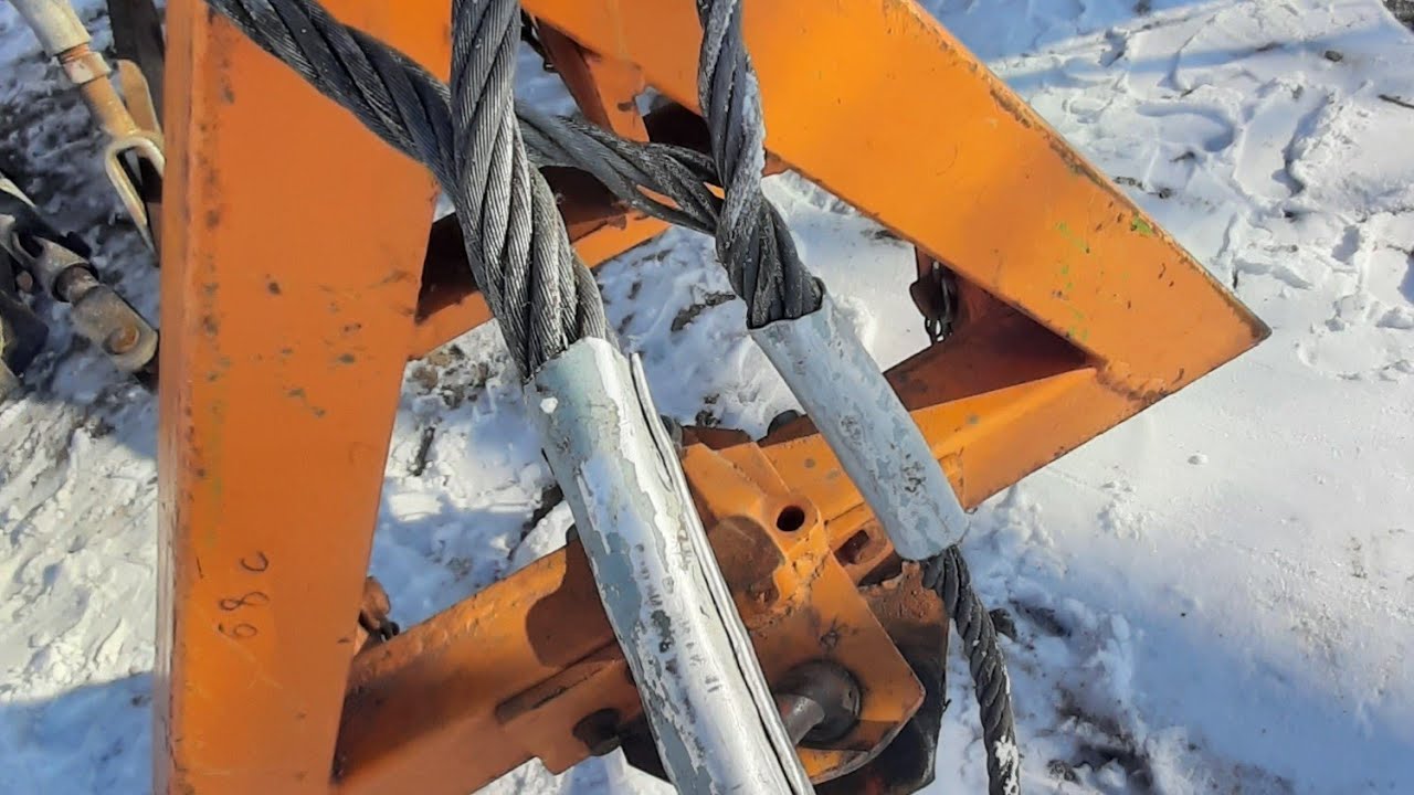 Заплетаем стальной трос в петлю  по колхозному за 5 минут.