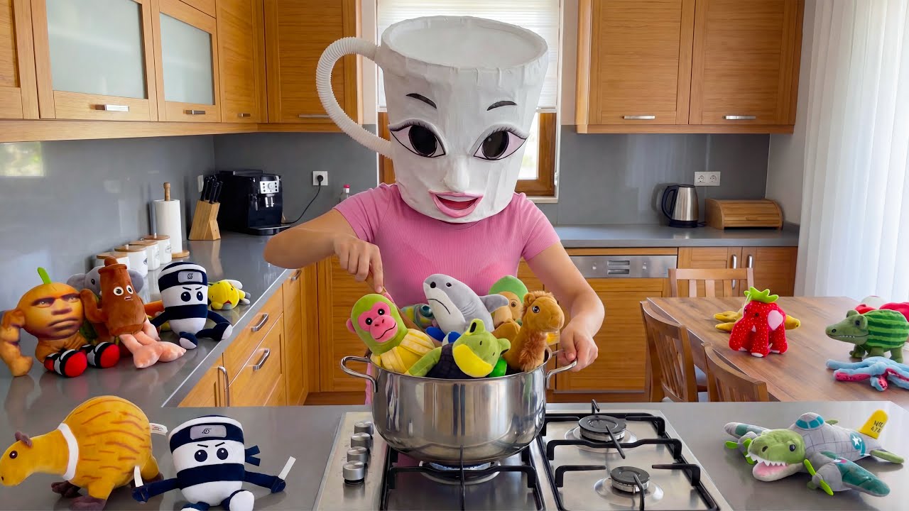 Ballerina Cappuccina goes into the kitchen searching for Brainrot energy