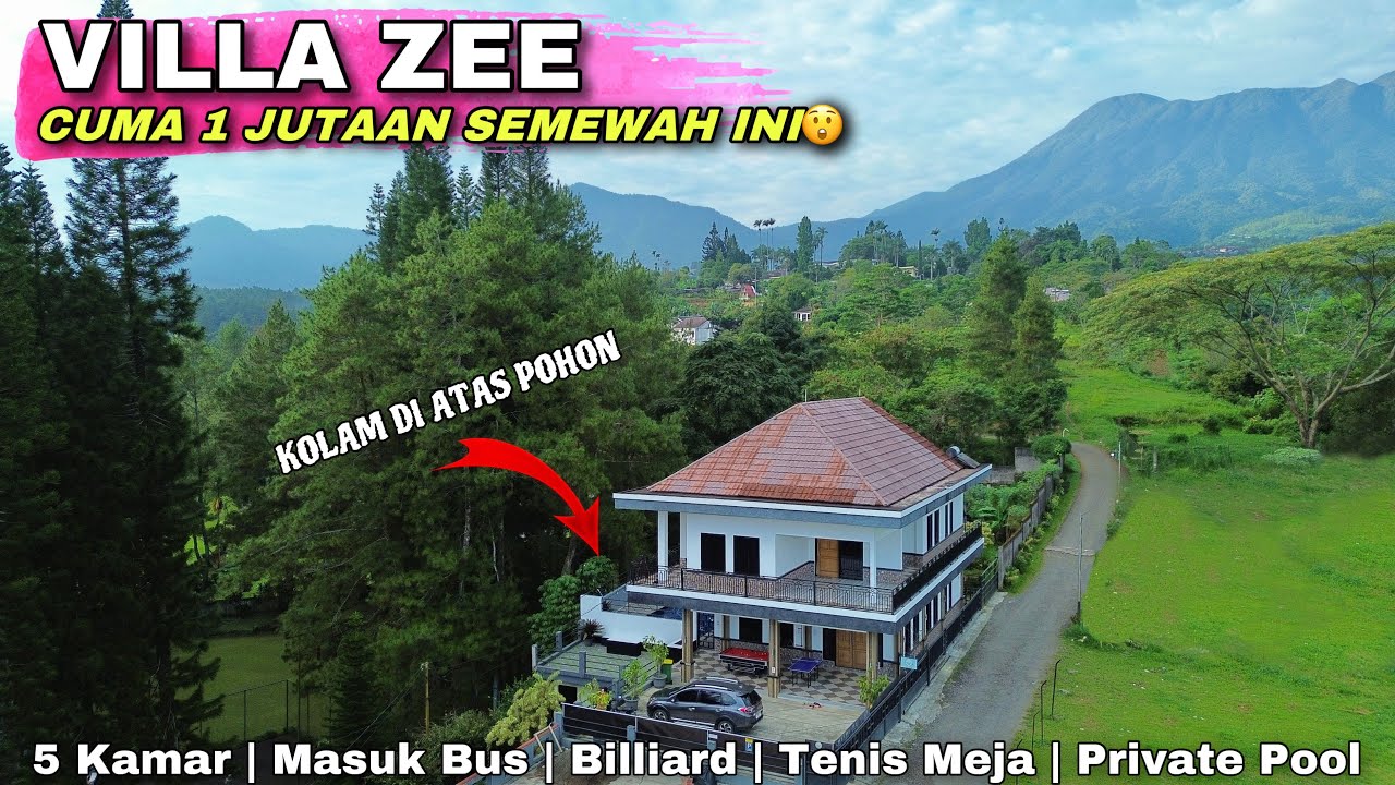 BARU OPENING DI PUNCAK | Villa 1 Jutaan Kapasitas Besar | VILLA ZEE Taman Safari