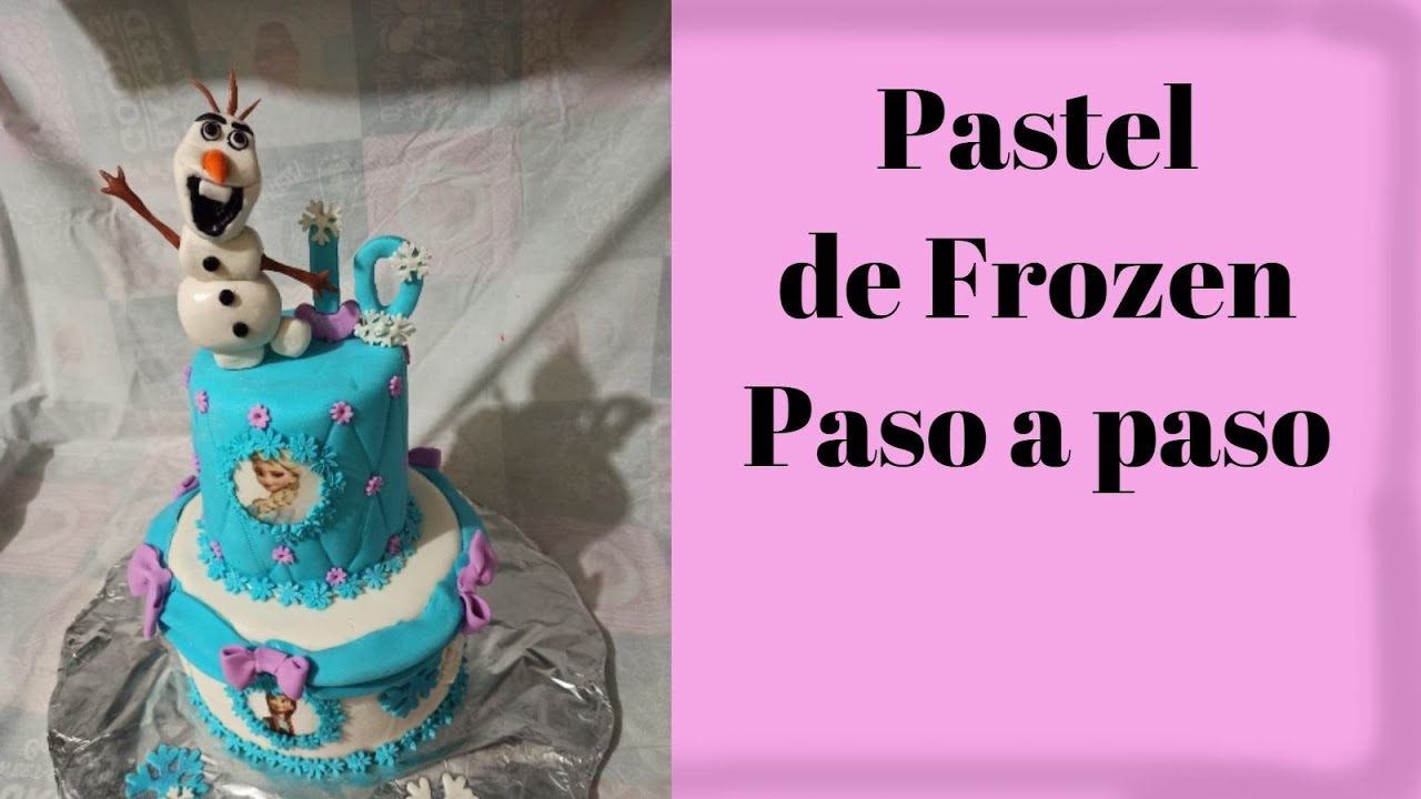 🔥 Pastel Frozen Paso a Paso ❄✨🎇💚| Decoración Elsa y Anna | Tutorial Fácil 2/2