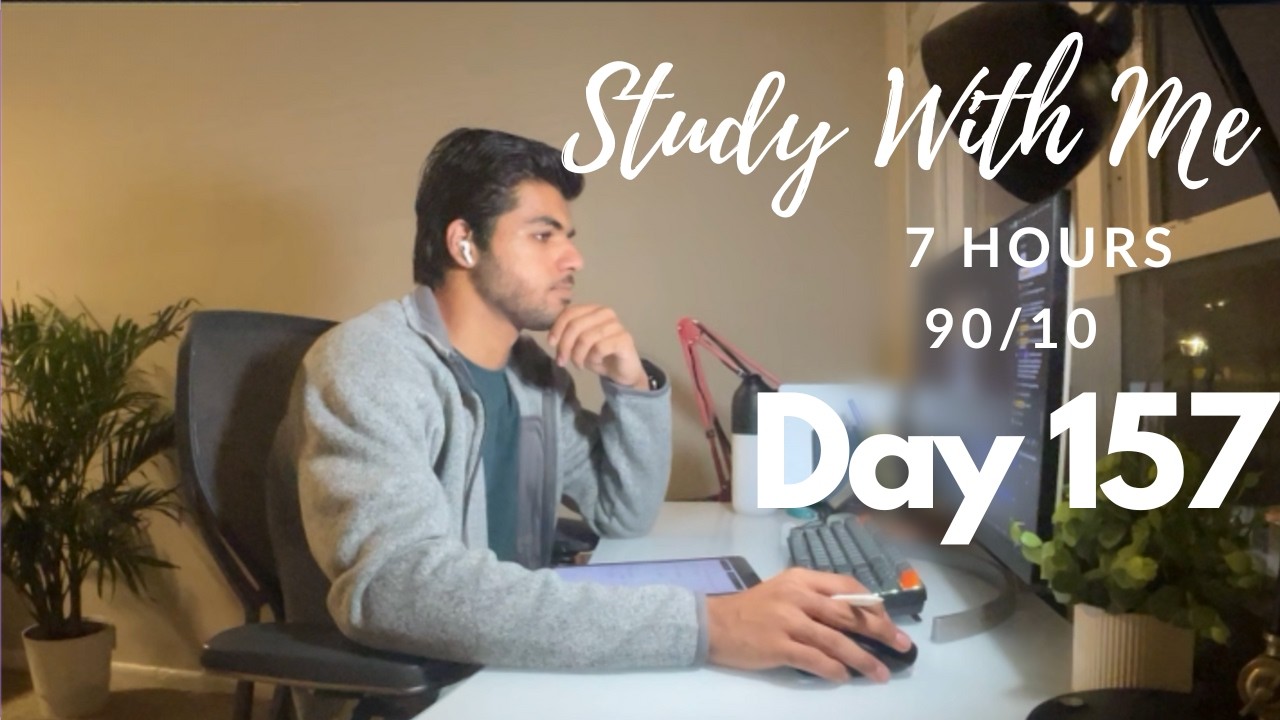 7 Hour Live Study With Me|Medical Student|90/10 Pomodoro 🍅| Rain Sounds🌧️|Day 158
