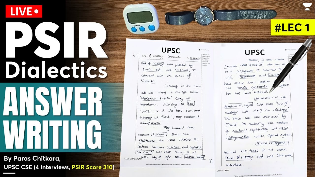 PSIR Optional Live Answer Writing - Lecture 1 | PSIR Dialectics | @UPSCBlueprintUA