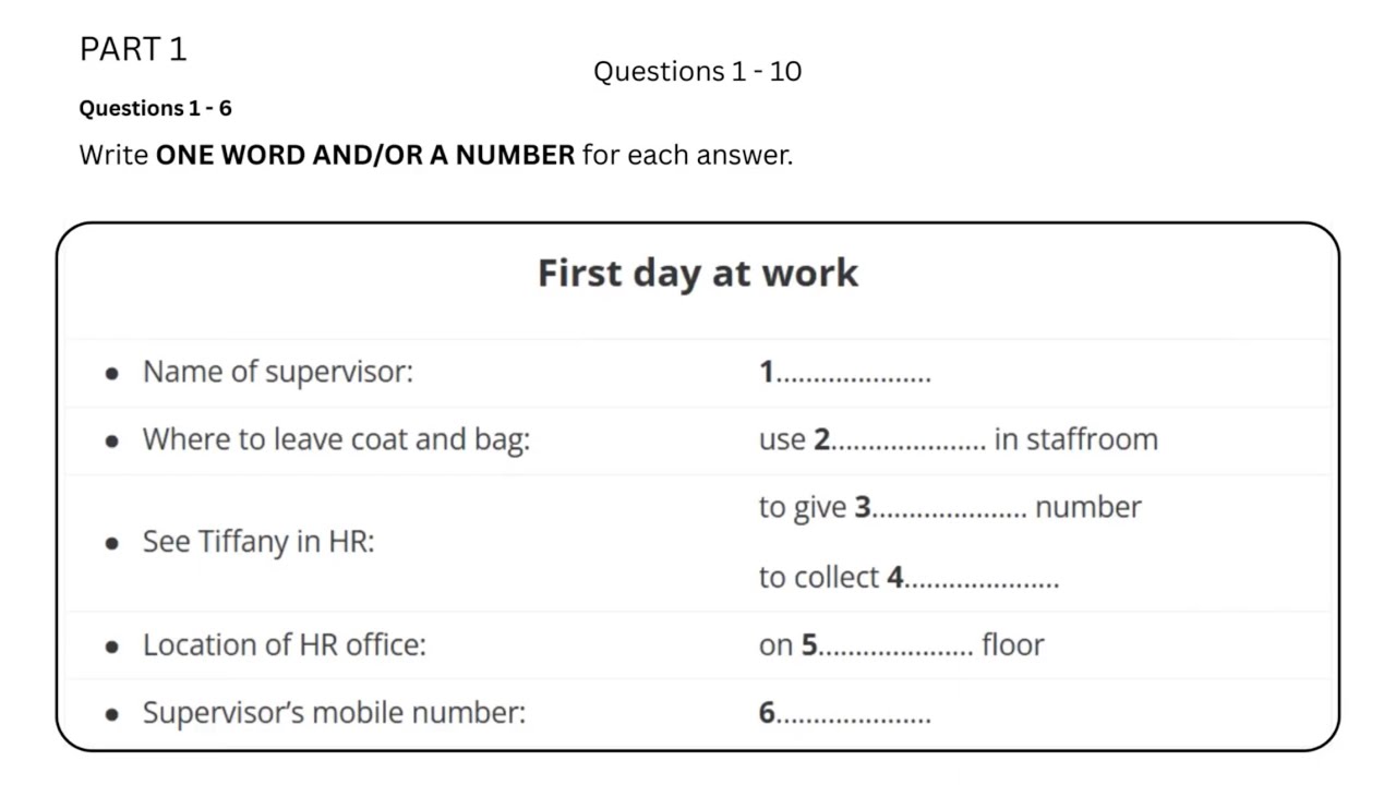 First day at work |Cambridge listening 19 Test 4| Real listening with answers #listeningtest 