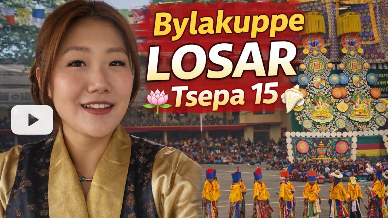 Bylakuppe is INSANE : Losar Tsepa 15 Vlog #namdrolingmonastery #tibetanvlogger #losar #2026 #cham 