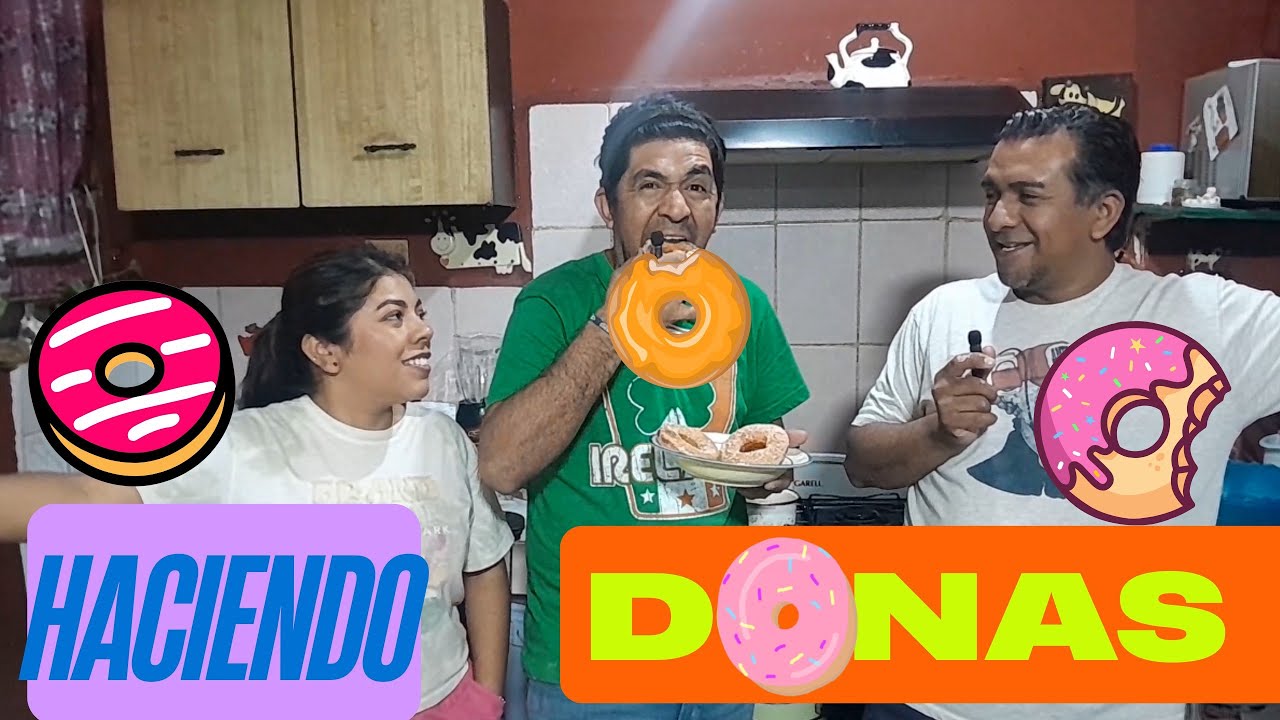 haciendo Donas Receta de Donas caseras de azúcar 