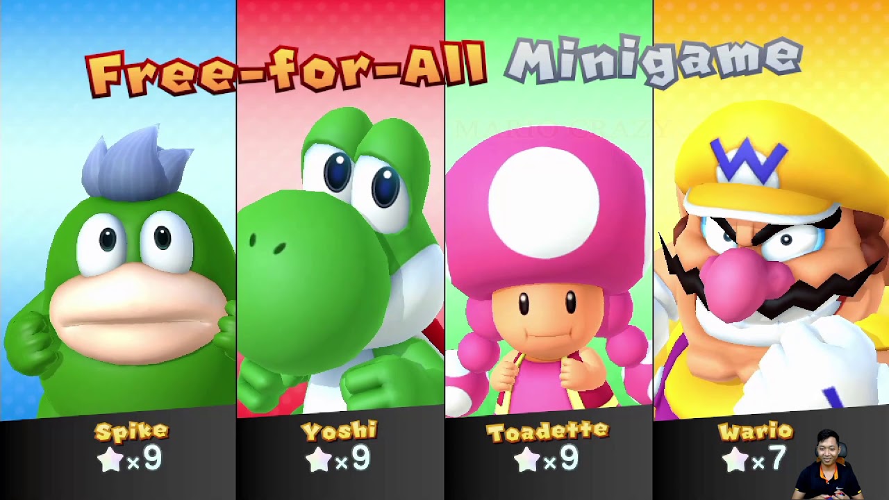 Colletion Mario Party 10 Spike vs Yoshi vs Wario vs Toadette
