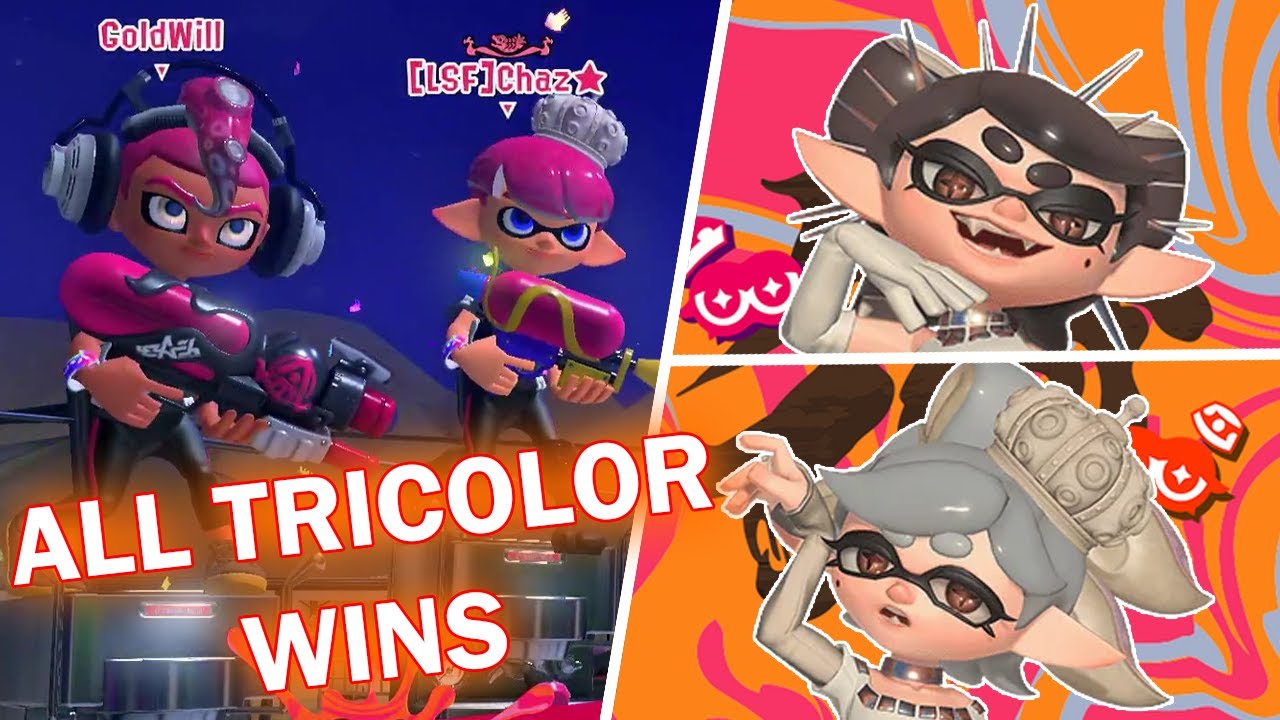 All My Tricolor Wins on Grand Splatlands Bowl #teampast - [Grand Festival Gameplay] Splatoon 3