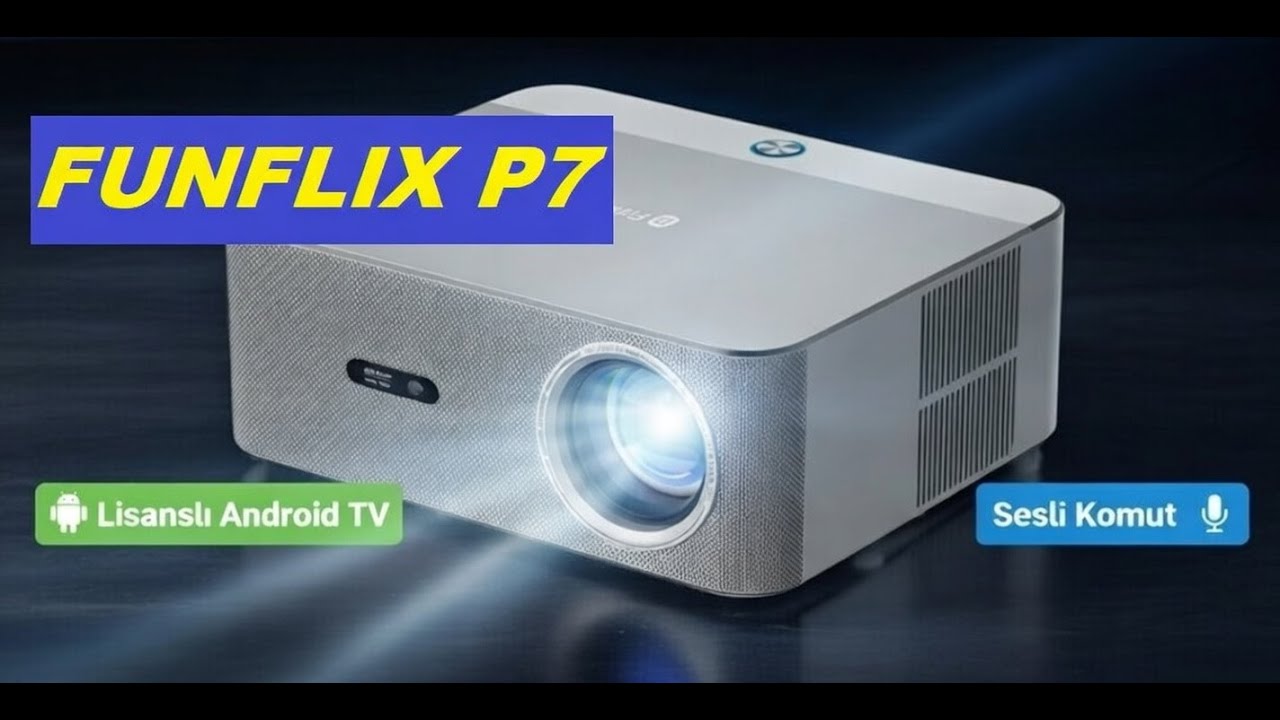 Yeni Funflix P7  Android Tv Projeksiyon Cihazı