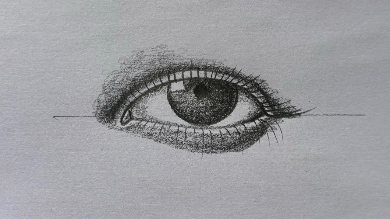 Eye drawing #How to draw human eye drawing#pencil shading#step by step#