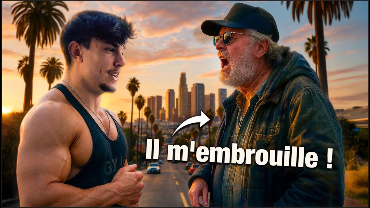Un américain M'EMBROUILLE a LOS ANGELES ( car je suis musclé )