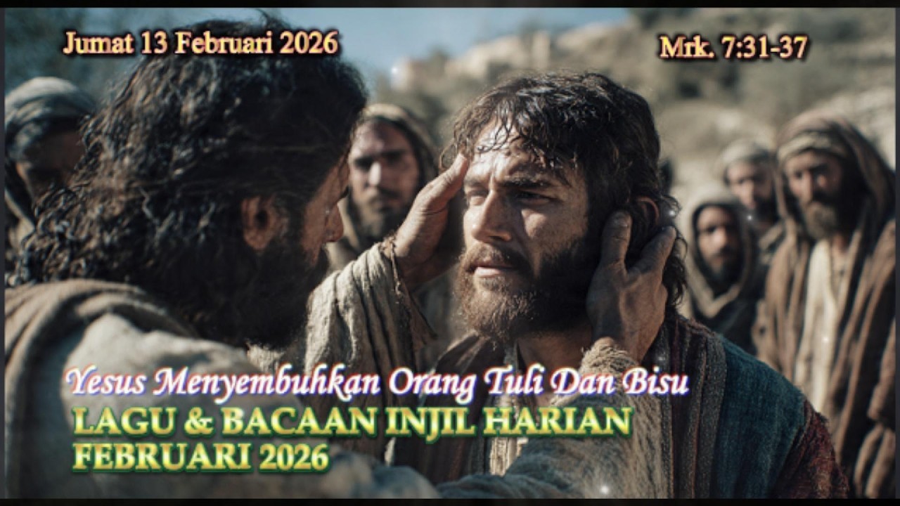 Lagu Bacaan Injil Harian I Jumat 13.02.26 I✝️Mrk. 7:31-37✝️I Yesus Menyembuhkan Orang Tuli Dan Bisu