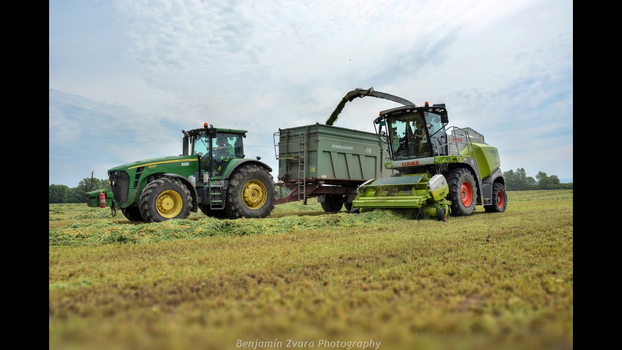 Senáže - Grass silage 2020 - Claas Jaguar 850 + John Deere 8330 + Tatra 815 - 148; ORAGRO