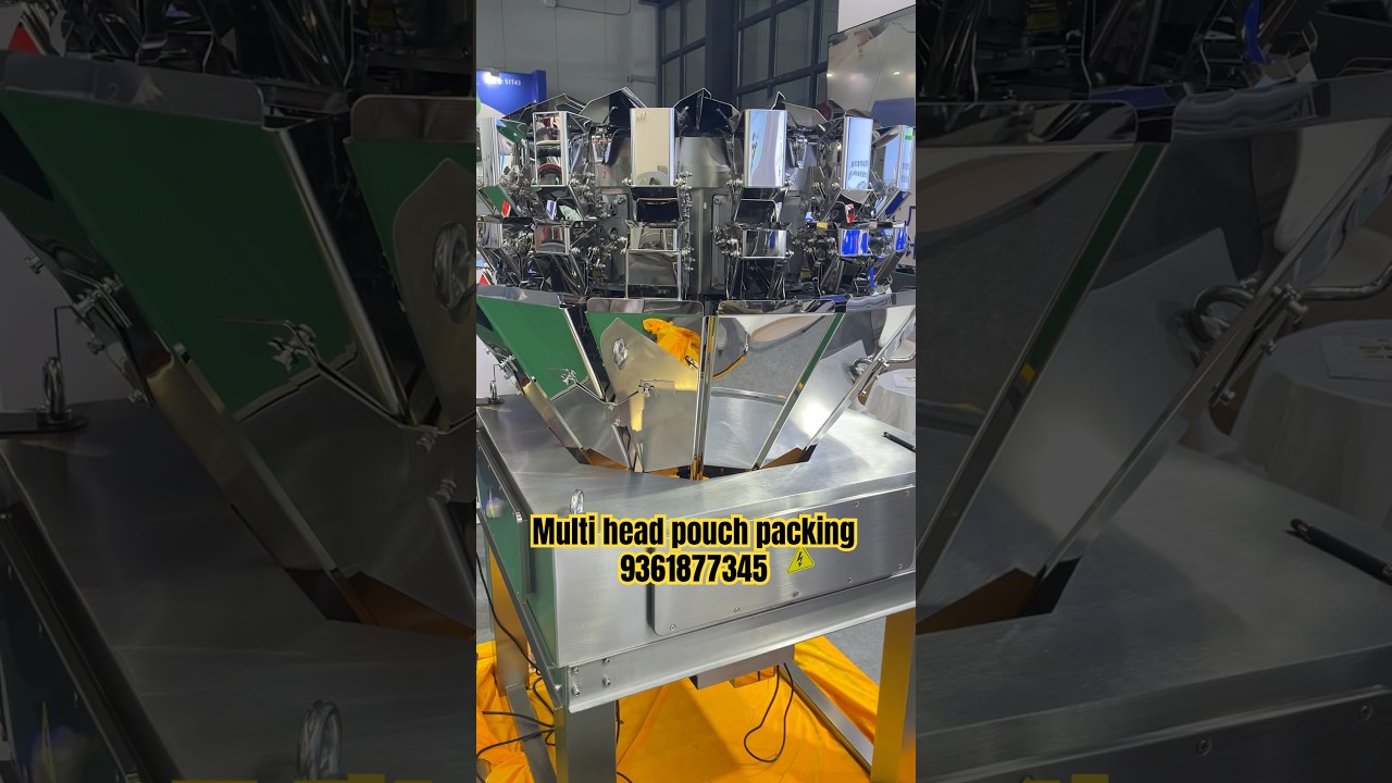 Multi head pouch packing machine demo 9361877345 #interopactec #packagingmachine #business