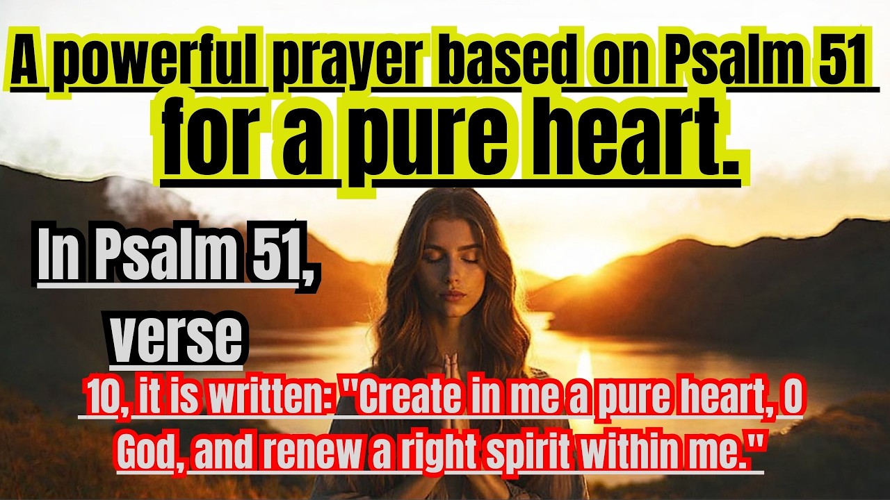 A prayer that will bless your life today. Psalm 51. A profound prayer.