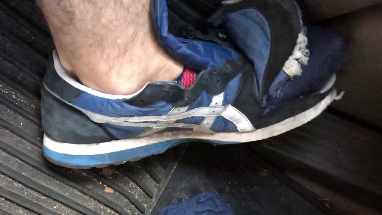 Driving Wearing My Totally Trashed ASICS Onitsuka Tigers Running Shoes