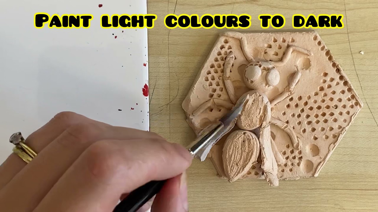 Painting Insect Clay Tile