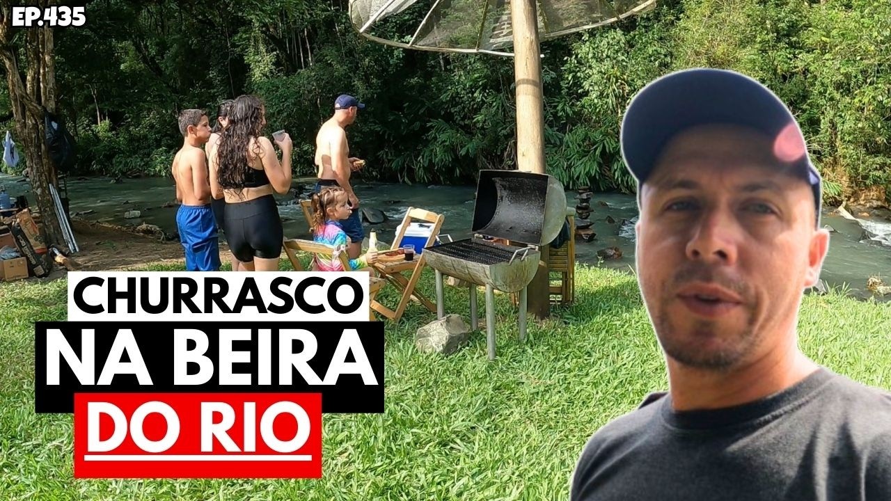FIZEMOS UM CHURRASCO NA BEIRA DO RIO, PASSEIO NA CACHOEIRA EM FAMÍLIA. EP435