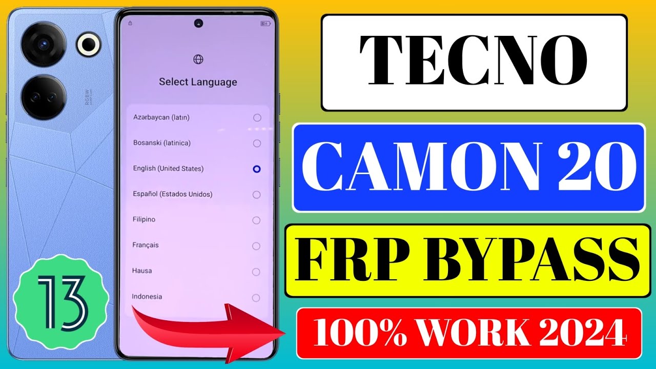 Tecno Camon 20 Frp Bypass | Tecno Camon 20 Frp Bypass Android 13 | Tecno Camon 20 Frp Bypass 2024