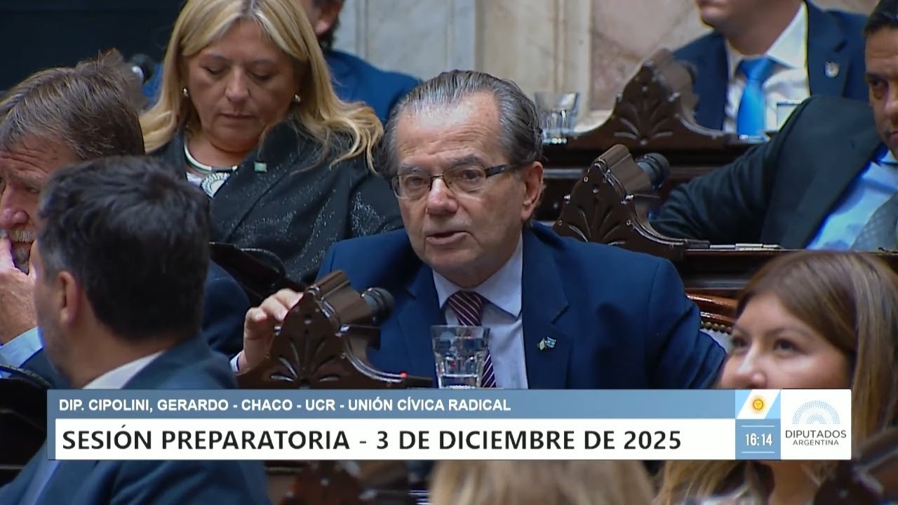 Diputado Cipolini, Gerardo - UCR - Sesión Preparatoria - 03-12-2025