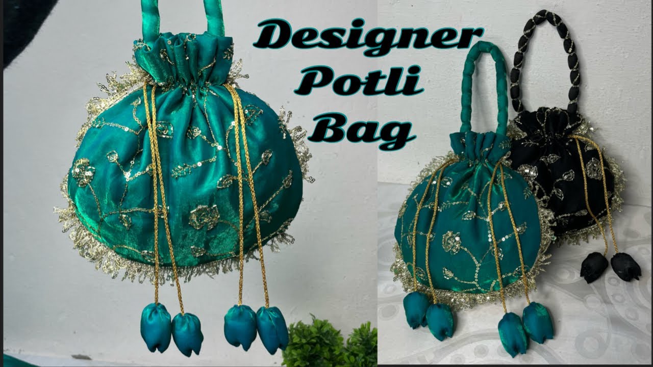Potli Bag Cutting & Stitching ✂️ | Easy Designer Potli Bag at Home
