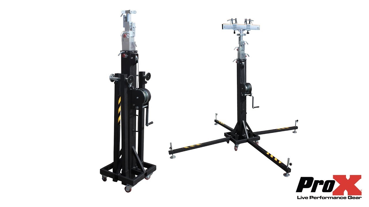 XT-CRANK22FT-400 Heavy Duty 22 Ft. High Truss Crank Up Lighting Stand 400 Lbs. Capacit