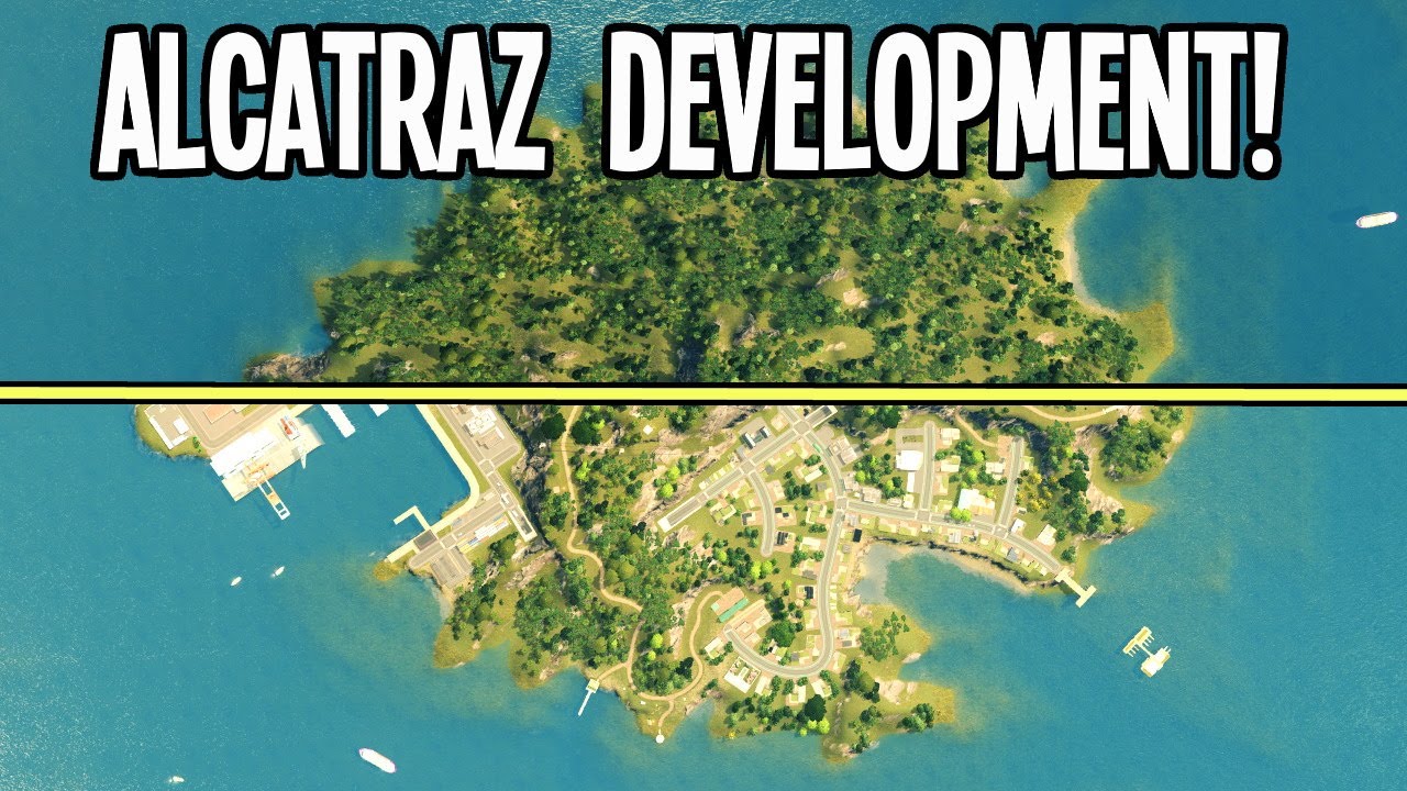 Converting a Barren Island into Alcatraz in Cities Skylines!