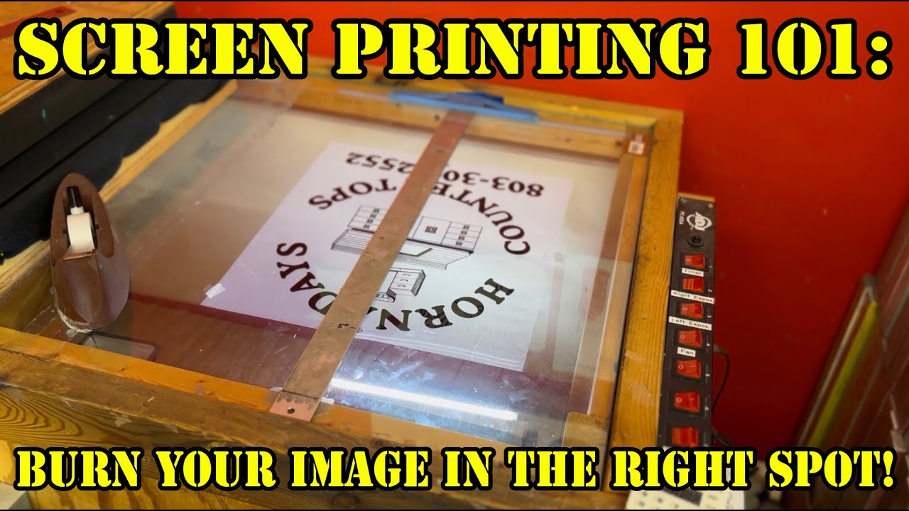 🎨 Screen Printing 101: Burn Your Image in the Right Spot! 👕